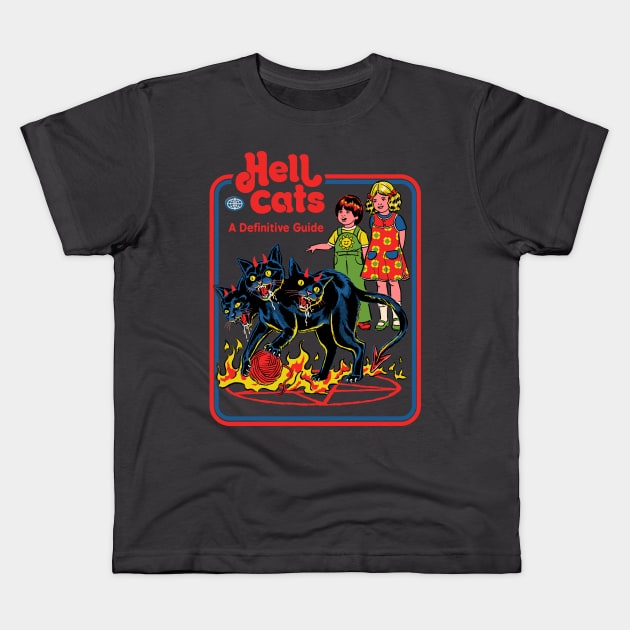 Hell Cats Kids T-Shirt by Steven Rhodes